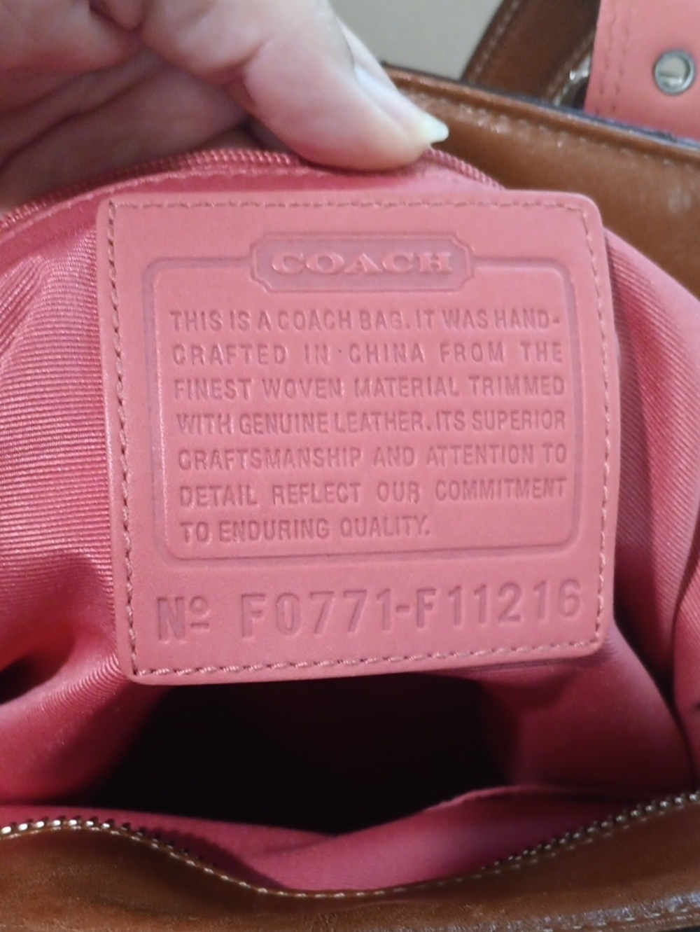 Coach Herringbone Tweed Suede Leather Bag - Picture 2 of 16